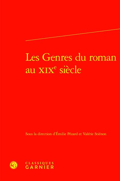 Les Genres du roman au XIXe siècle