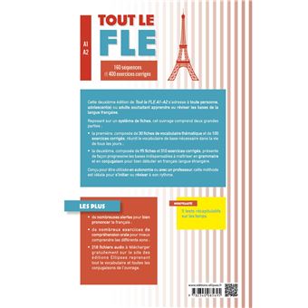 Tout le FLE A1-A2 (Français langue étrangère) - 160 séquences et 400 exercices corrigés. (fichiers audio)