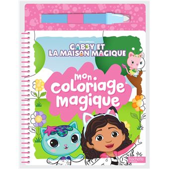 Gabby's Dollhouse Livre De Coloriage Aquarelle – 24 Pages Avec Couleurs Intégrées, Pinceau Inclus, Dès 3 Ans, Cadeau Officiel