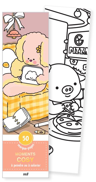 Marque-pages - Moments Cosy 50 marque-pages à peindre ou à colorier -  Collectif - Merci Les Livres - broché - Livre-jeu