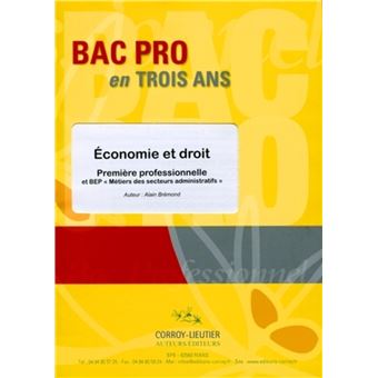 Bac Pro Economie et droit - Enoncé - 1
