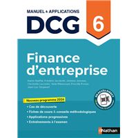 Finance d'entreprise - DCG - Épreuve 6 - Manuel et applications - 2026