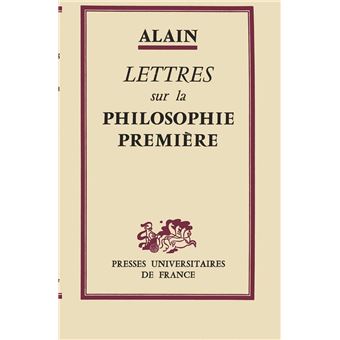 Lettres sur la philosophie première - 1