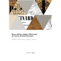 Revue militaire des archives historiques de l'État-major de l'armée