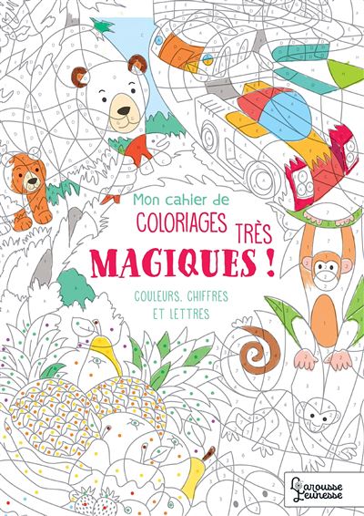Mon cahier de coloriages très magiques - Couleurs, chiffres et lettres - Alain Boyer - Larousse - broché - Document jeunesse dès 6 ans