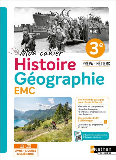 Histoire Géographie 3e prépa-métiers - 2024 - Cahier - élève - + iManuel - Guillaume Jacq - Nathan - broché - Scolaire / Universitaire