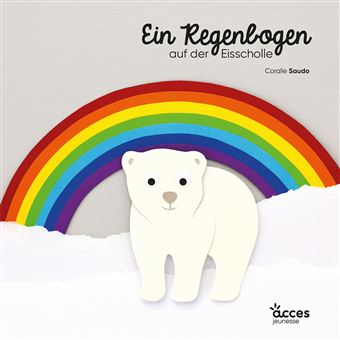 Ein regenbogen auf der eisscholle