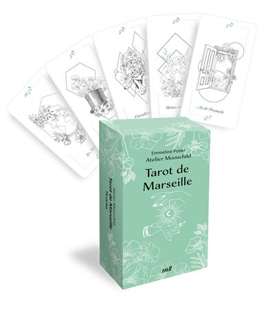 Jeu De Tarot Marseille 78 Cartes – Roue De L'Année Pour Divination Et Usage Personnel, Version Française