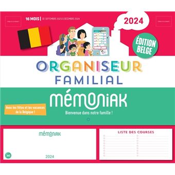 L'essentiel agenda familial Mémoniak 2024 de Editions 365