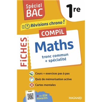 Spécial BAC 2026 - Compil de Fiches Maths tronc commun + spécialité 1re - 1