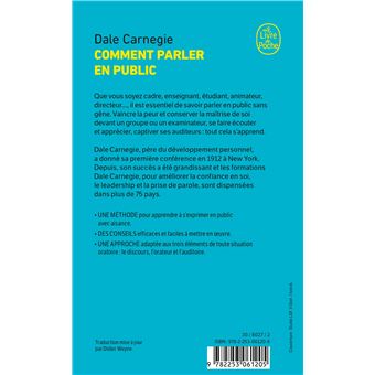 Comment parler en public - Poche - Dale Carnegie, Livre tous les