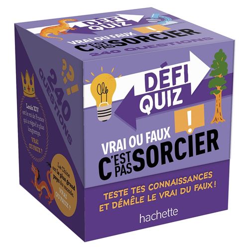Défi Quiz vrai / faux C'est pas sorcier - Eric Mathivet - Hachette Enfants - Boîte ou accessoire - Jeux livres objets