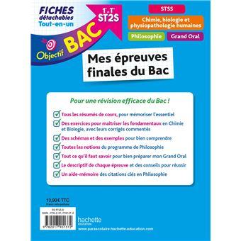 Objectif BAC Fiches Tout-en-un 1re-Term ST2S Mes épreuves finales du Bac