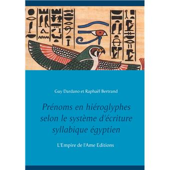 Prénoms en hiéroglyphes selon le système d'écriture syllabique égyptien - 1