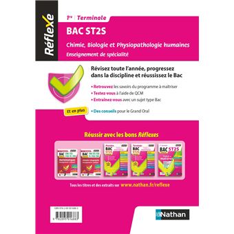 Guide Bac ST2S - Spécialité Chimie, Biologie et Physiopathologies humaines 1re/ Tle - Réflexe - N° 7