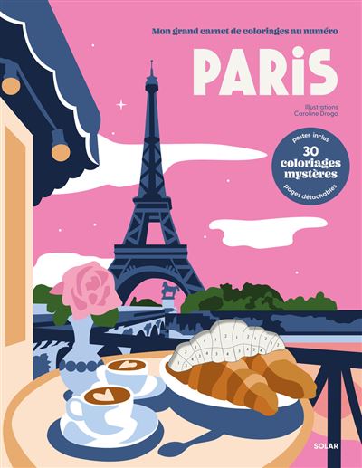 Mon grand carnet de coloriages au numéro - Paris