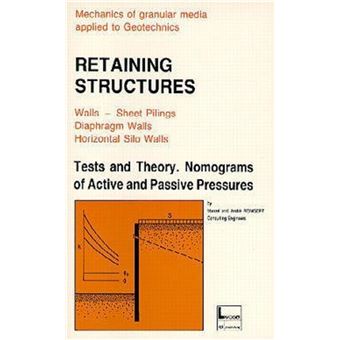 Retaining structures : tests et theory Monograms of active et passive pressures - 1