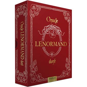 Cartes Oracle Lenormand Vitrail Art Nouveau – 36 Cartes, Papier 350 G, Pochette Velours, Divination