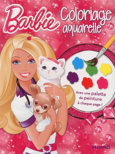 Coloriage Barbie au club hippique