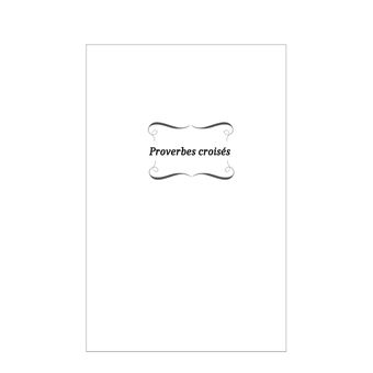 Proverbes croisés