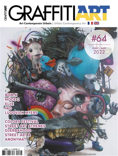 Graffiti art n°64 : Le Street Art entre ombre et lumière - Juillet/Août 2022 -  Collectif - broché