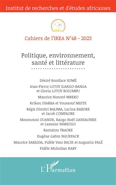 Politique, environnement, sante et litterature