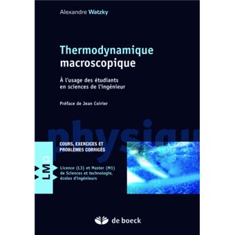 Thermodynamique macroscopique - 1