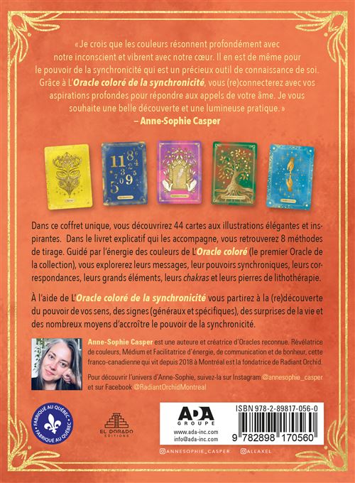 Cartes oracle - L'oracle coloré de la synchronicité - Anne-Sophie Casper,  Alexandra Alzieu, Livre tous les livres à la Fnac