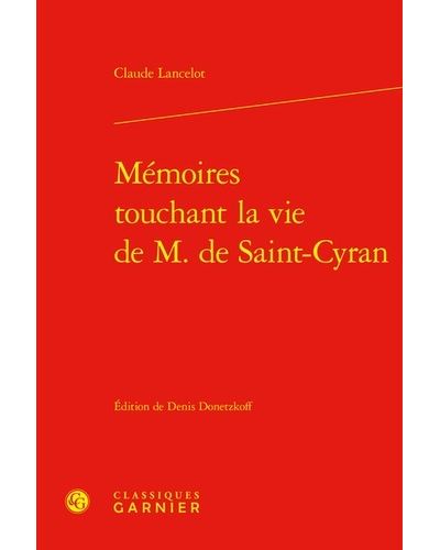 Mémoires touchant la vie de m. de saint-cyran