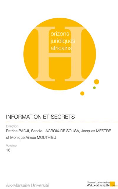 Information et secrets - Jacques Mestre - broché