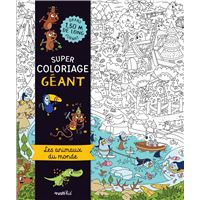 Super coloriage géant : les animaux du monde