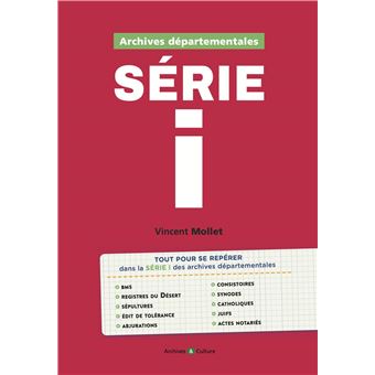 Archives départementales : série i