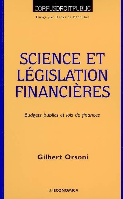 Science et legislation financieres
