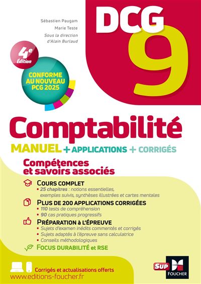 DCG 9 - Comptabilite - Manuel et applications A jour PCG 202