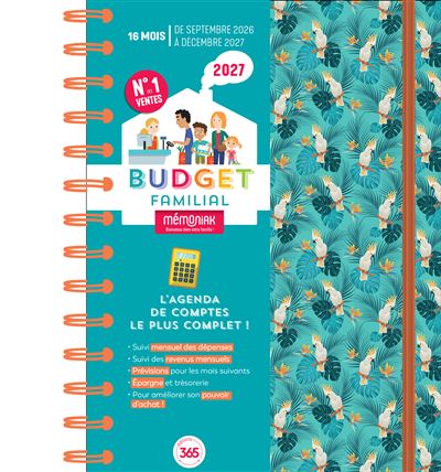Budget familial Mémoniak 2027, septembre 2026 à décembre 2027 - Collectif - Editions 365 - broché - Agenda