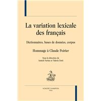 La variation lexicale des français - dictionnaires, bases de données