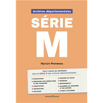 Archives départementales : série M