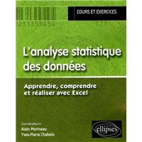 Analyse statistique des données Apprendre, comprendre et réaliser avec Excel (L')