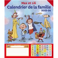 Calendrier de la famille Max et Lili 2025-2026
