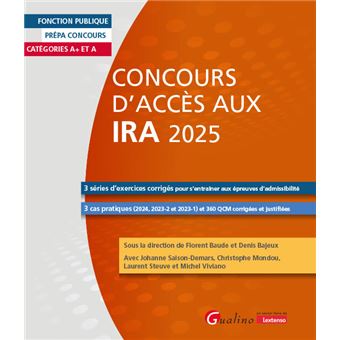 Concours d'accès aux IRA 2025
