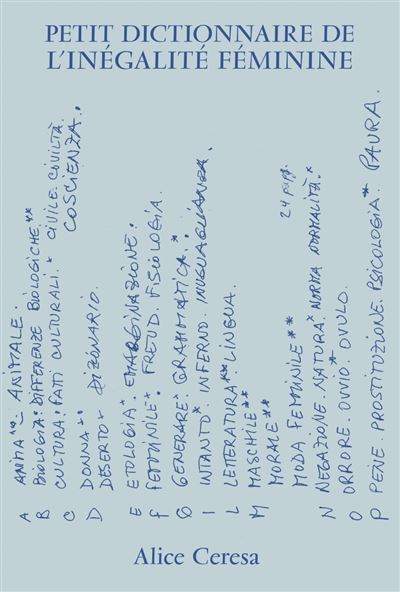 Petit dictionnaire de l'inegalite feminine
