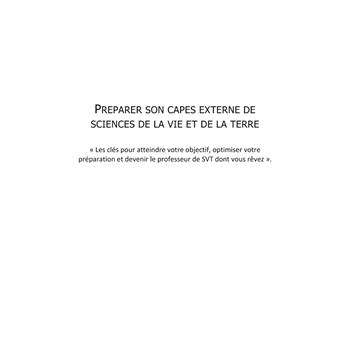 Préparer son CAPES externe de SVT
