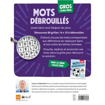 Gros caractères - Mots débrouillés
