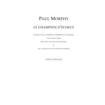 Libro de Ajedrez Paul Morphy.Ñ d'occasion pour 10 EUR in Teruel