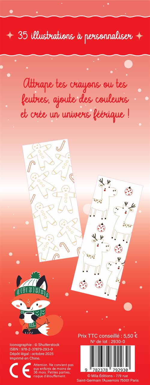 Noël magique - Mes petites cartes à colorier