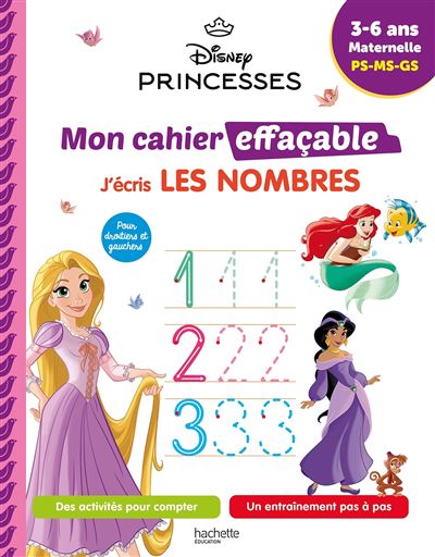 Fnac.com : Retrait 1h en magasin gratuit & livraison gratuite à domicile à partir de 35€ d'achat de livre. Disney - Princesses - Mon cahier effaçable - J'écris les nombres et je compte (4-6 ans) - Scolaire / Universitaire. Découvrez des nouveautés, des coups de cœur, des avis d'internautes, …