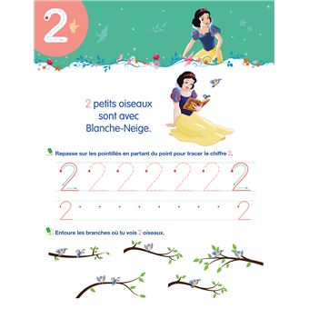 Disney - Princesses  Mon cahier effaçable - Je compte et j'écris les nombres (4-6 ans)
