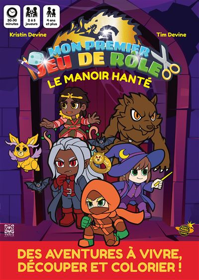 Le Manoir hante, mon premier jeu de role, une aventure a col