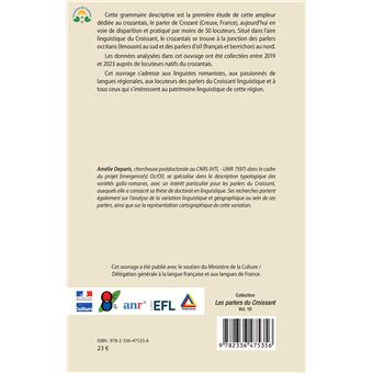 Grammaire du parler croissantin de Crozant (Creuse)