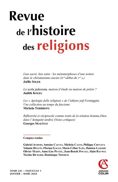 Revue de l'histoire des religions - Nº1/2024 -  Collectif - broché
